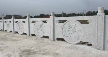 泉州芝麻白河道栏杆 石材栏杆