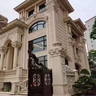 泉州黄金麻别墅外墙异形定制