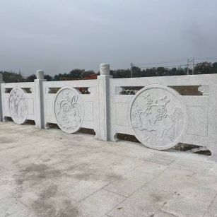 泉州芝麻白河道栏杆 石材栏杆