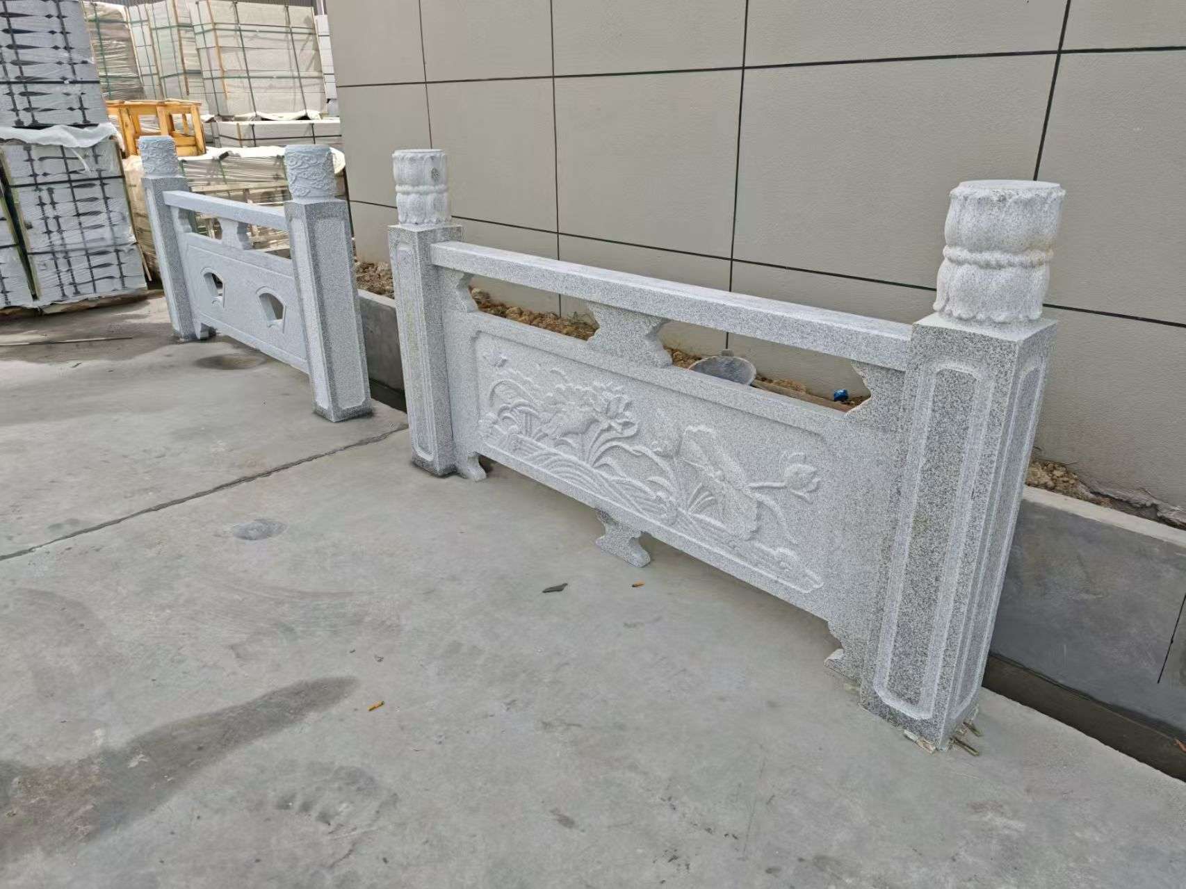 泉州芝麻白河道栏杆 石材栏杆